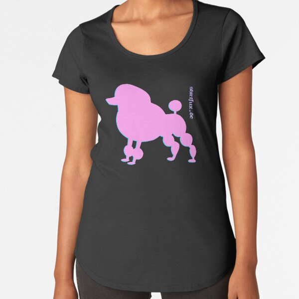 Poodle - Pudel - Pink Premium Rundhals-Shirt