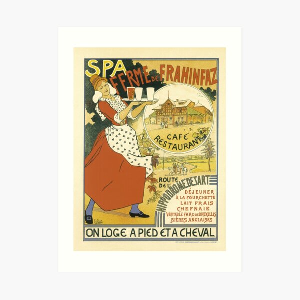 Spa Cafe Vintage French Advertising Art Print