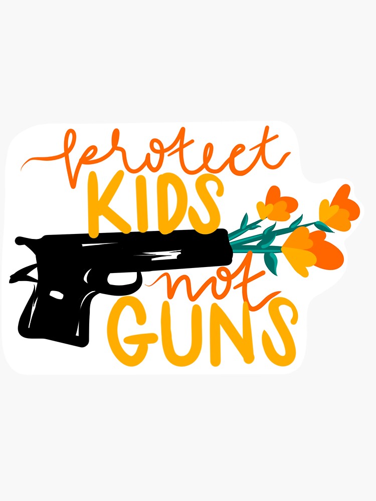 PROTECT KIDS NOT GUNS - Flowers Gun Violence Prevention Activism Illustration by soc4change