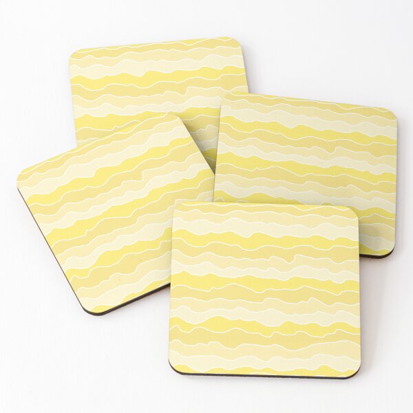 Item preview, Four Shades of Yellow with White Squiggly Lines designed and sold by ShelleyYlstArt.