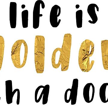 Vorschaubild zum Design Das Leben ist golden mit einem Gekritzel - Goldendoodle Golden Doodle Sticker von efdesigns