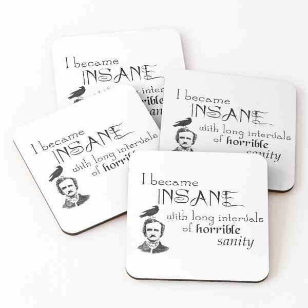 Item preview, Insane Poe Raven Writer Quotation designed and sold by 13Moons.