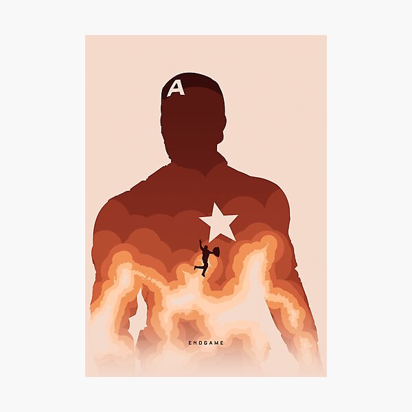End Game: The American Soldier Poster (Orange) Photographic Print