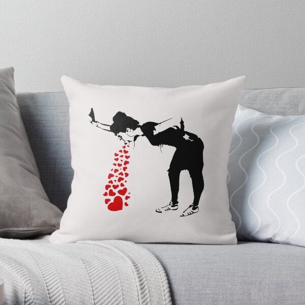 Lovesick - Banksy, Streetart Street Art, Grafitti, Artwork, Design For Men, Women, Kids Throw Pillow