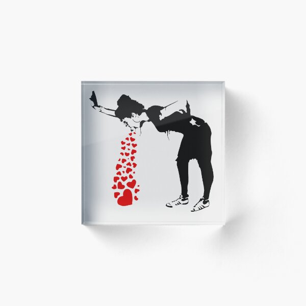 Lovesick - Banksy, Streetart Street Art, Grafitti, Artwork, Design For Men, Women, Kids Acrylic Block