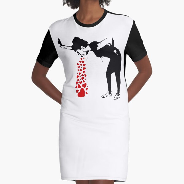 Lovesick - Banksy, Streetart Street Art, Grafitti, Artwork, Design For Men, Women, Kids Graphic T-Shirt Dress