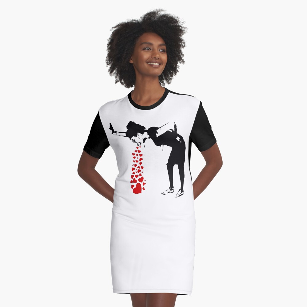Lovesick - Banksy, Streetart Street Art, Grafitti, Artwork, Design For Men, Women, Kids Graphic T-Shirt Dress