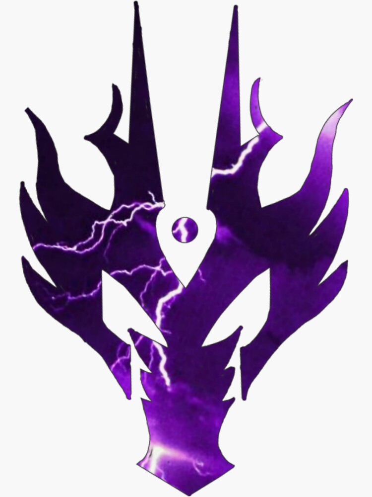 "Dragon Symbol (Purple Lightning)" Sticker by Slagernicus Redbubble