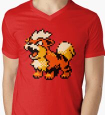 Pokemon - Growlithe Men's V-Neck T-Shirt