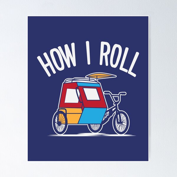 Item preview, How I Roll Padyak design Philippines Pinoy Tricycle Tee designed and sold by banwa.