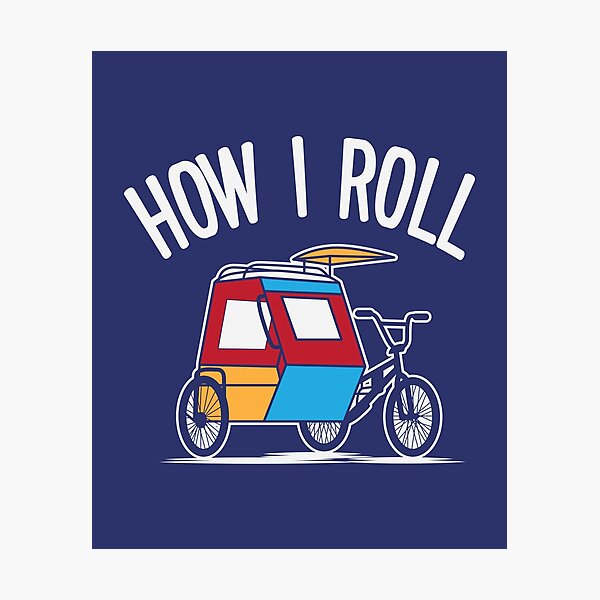 Item preview, How I Roll Padyak design Philippines Pinoy Tricycle Tee designed and sold by banwa.