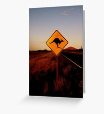 Kangaroo Sign Greeting Card