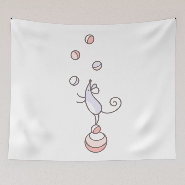 Item preview, MOUSE AT THE CIRCUS JUGGLING AND BALANCING BALLS designed and sold by ReignGFX.