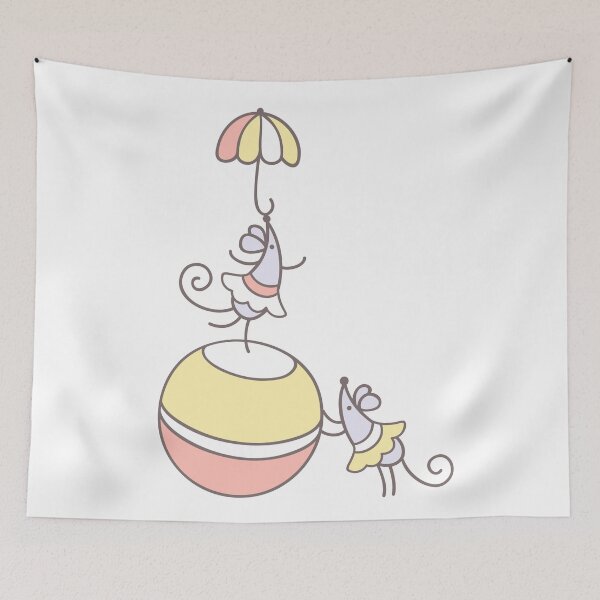 Item preview, CUTE MOUSE AT THE CIRCUS BALANCING BALLS designed and sold by ReignGFX.