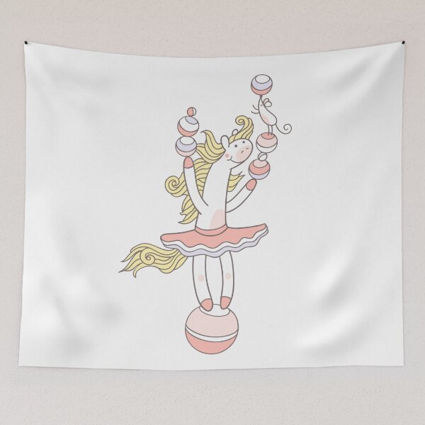 Item preview, PONY AND MOUSE AT THE CIRCUS JUGGLING AND BALANCING BALLS designed and sold by ReignGFX.