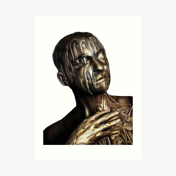 TRIBUTE TO BELOVED NARCISSIST (Color pencil drawing) Art Print