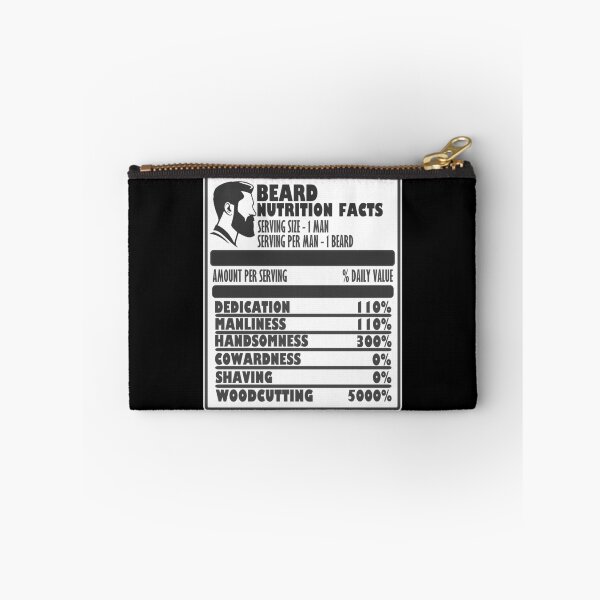 Item preview, BEARD NUTRITION FACTS designed and sold by Spoof-Tastic.