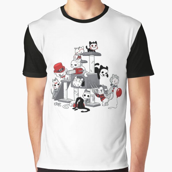 Icône d'horreur chatons T-shirt graphique