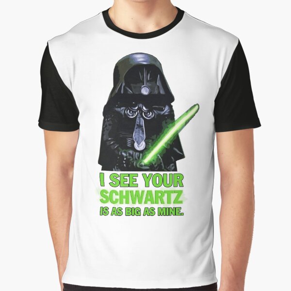 Vista previa del artículo con la obra «Veo que tu Schwartz es tan grande como la mía - Spaceballs», diseñado y vendido por xrats.
