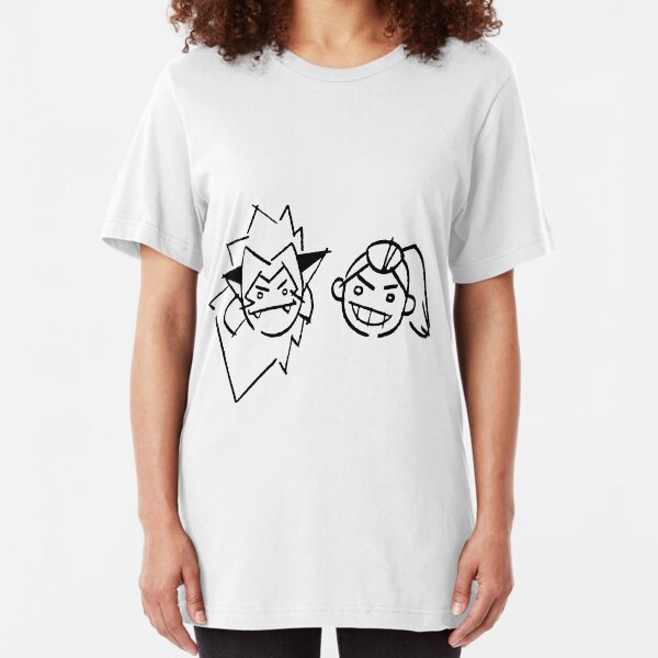 Catra and Adora drawings on the wall - she-ra and the princesses of power Slim Fit T-Shirt