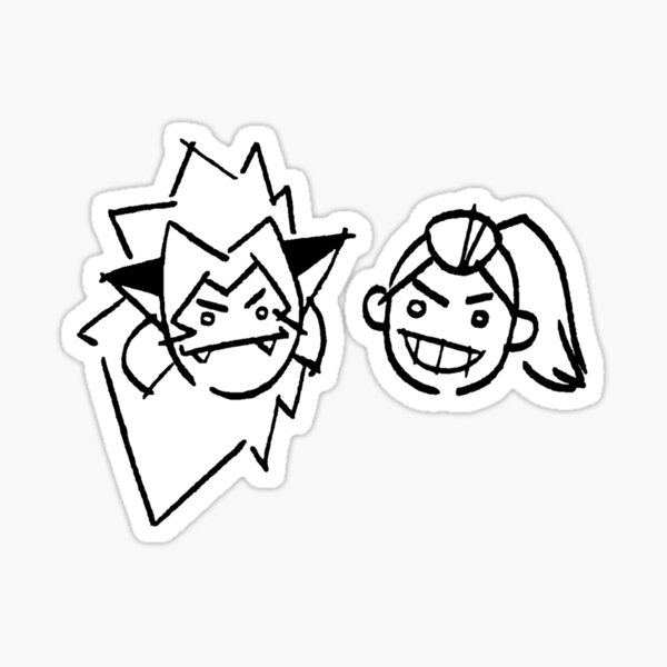 Catra and Adora drawings on the wall - she-ra and the princesses of power Sticker