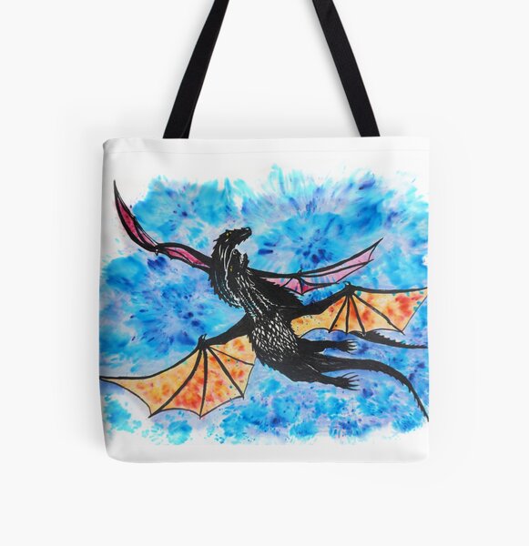 Dancing Dragons All Over Print Tote Bag