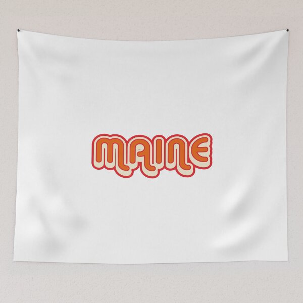 Item preview, Maine retro 1970s vintage design with shadow designed and sold by webdango.