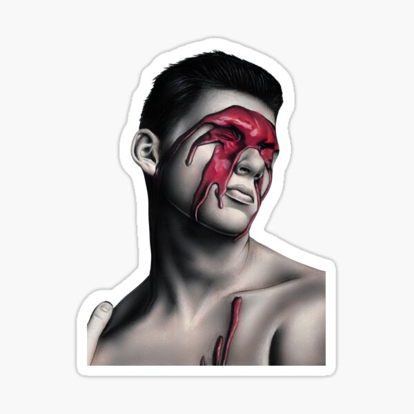 Eye Contact (Colour Pencil Drawing) Sticker