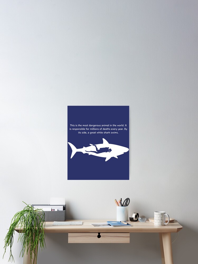 Dangerous Animal Scuba Diving design Great White Shark graphic