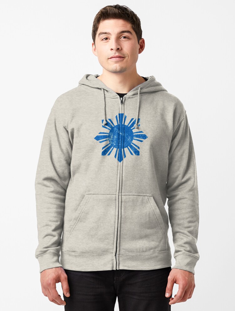 Comfortable Philippine Sun Flag Cotton Jacket for Mens Mens Hooded Sweatshirt
