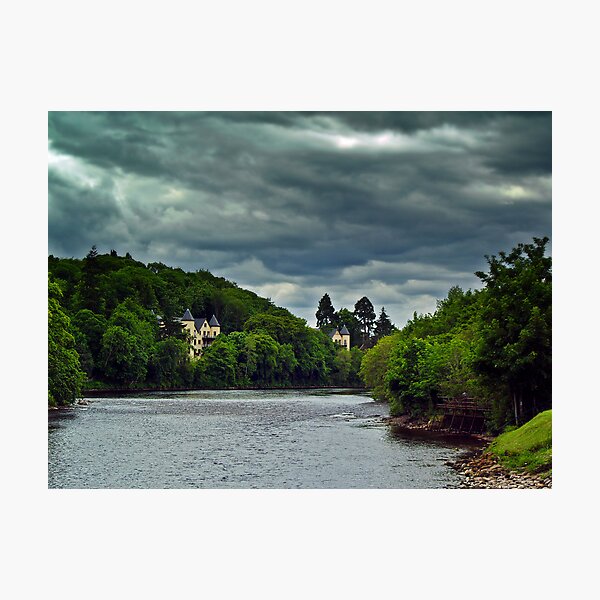 Cloudy Splender Over The River Ness,Scotland Photographic Print