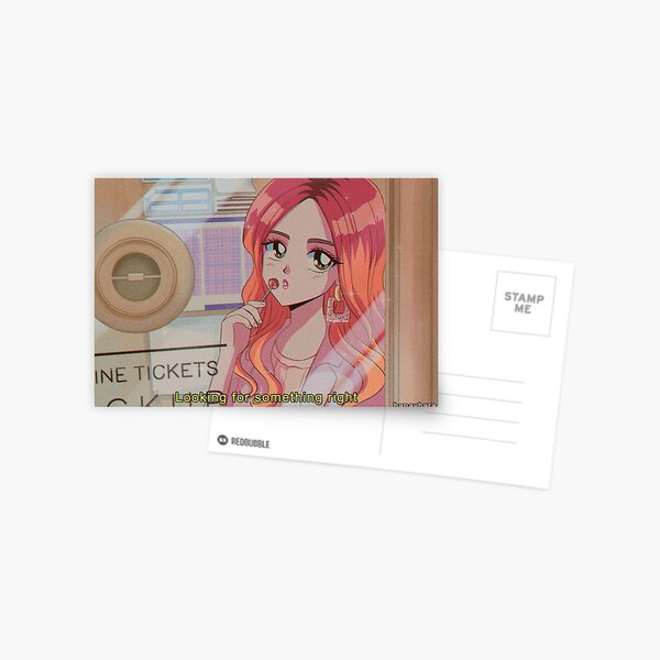HALSEY - BTS Boy with luv 90's anime Postcard