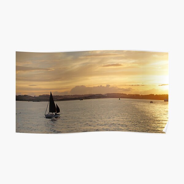 Sailboat at Sunset Poster