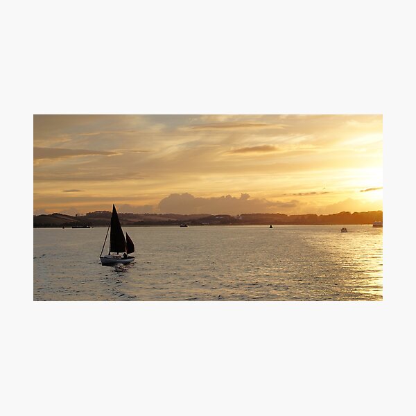 Sailboat at Sunset Photographic Print