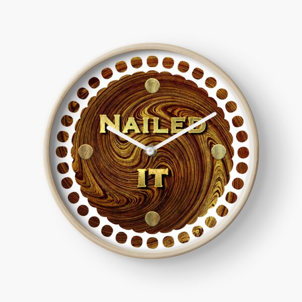 Nailed It Woodworker - Carpenter Print Clock