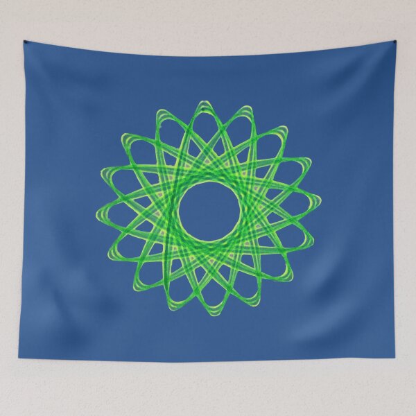 Item preview, Spirograp Vibrant Pattern: Neon Green designed and sold by TravellingAlle.