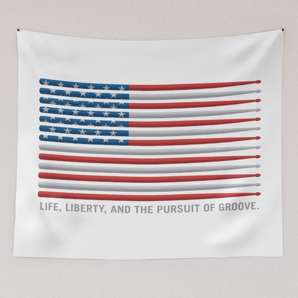 Item preview, American Drummer Drumstick Flag - Life, Liberty, and the pursuit of Groove designed and sold by hobrath.