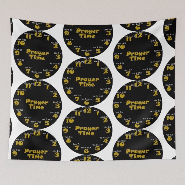 Item preview, Prayer Time Clock Black designed and sold by toddbrooney.