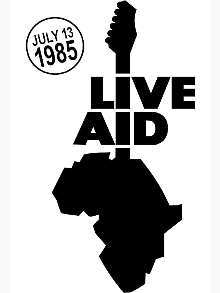 Live Aid 1985 Poster By Elouiselucky Redbubble