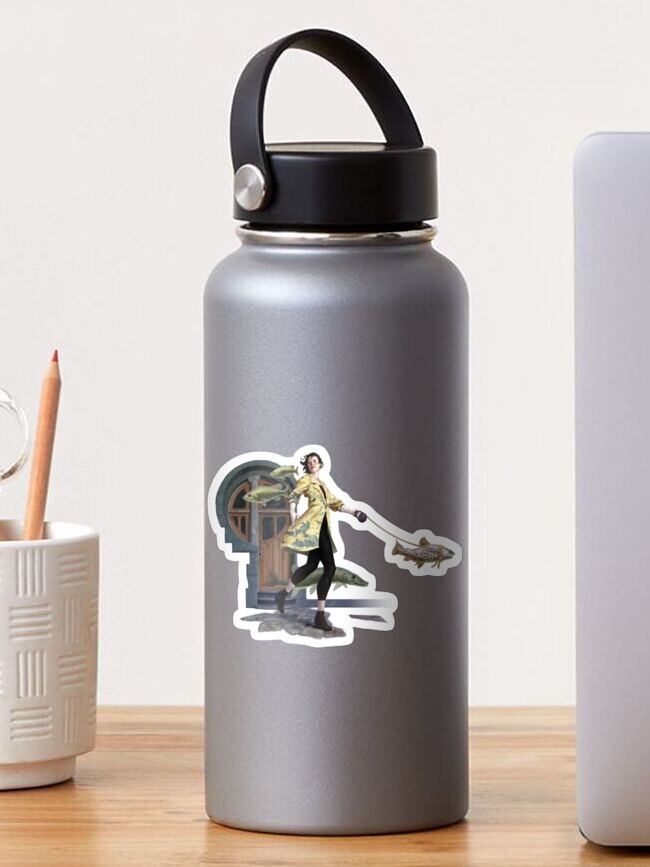 Thumbnail 1 of 3, Sticker, Walking Your Fish Through Town designed and sold by jasoncmeyer.