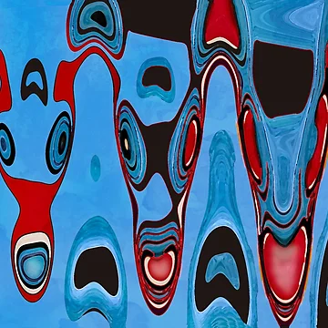 Artwork thumbnail, Three Rams Abstract by CarolM