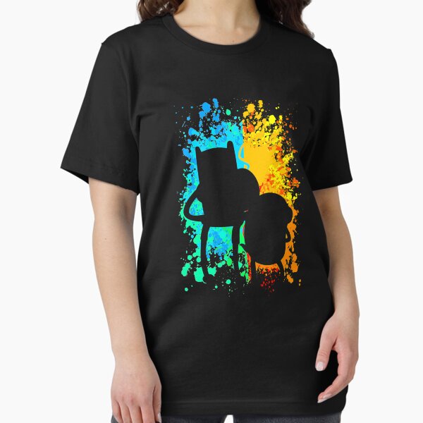 Artikel-Vorschau von Abenteuerzeit Finn und Jake Paint Splatter Shirt, designt und verkauft von JaneFlame.