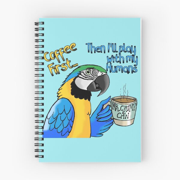 Item preview, Coffee First Blue and Gold Macaw designed and sold by Skye Elizabeth  Carroll.