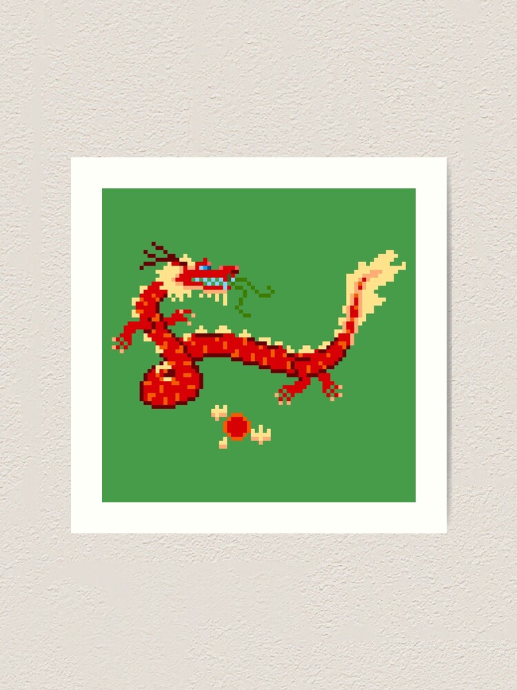"8-Bit Dragon" Art Print by Moppo | Redbubble