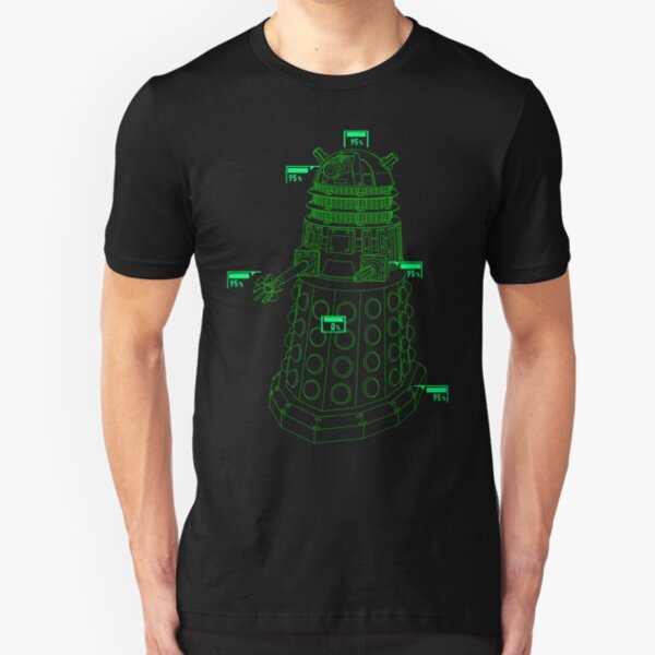 Exterminate the Robot - Dark Slim Fit T-Shirt