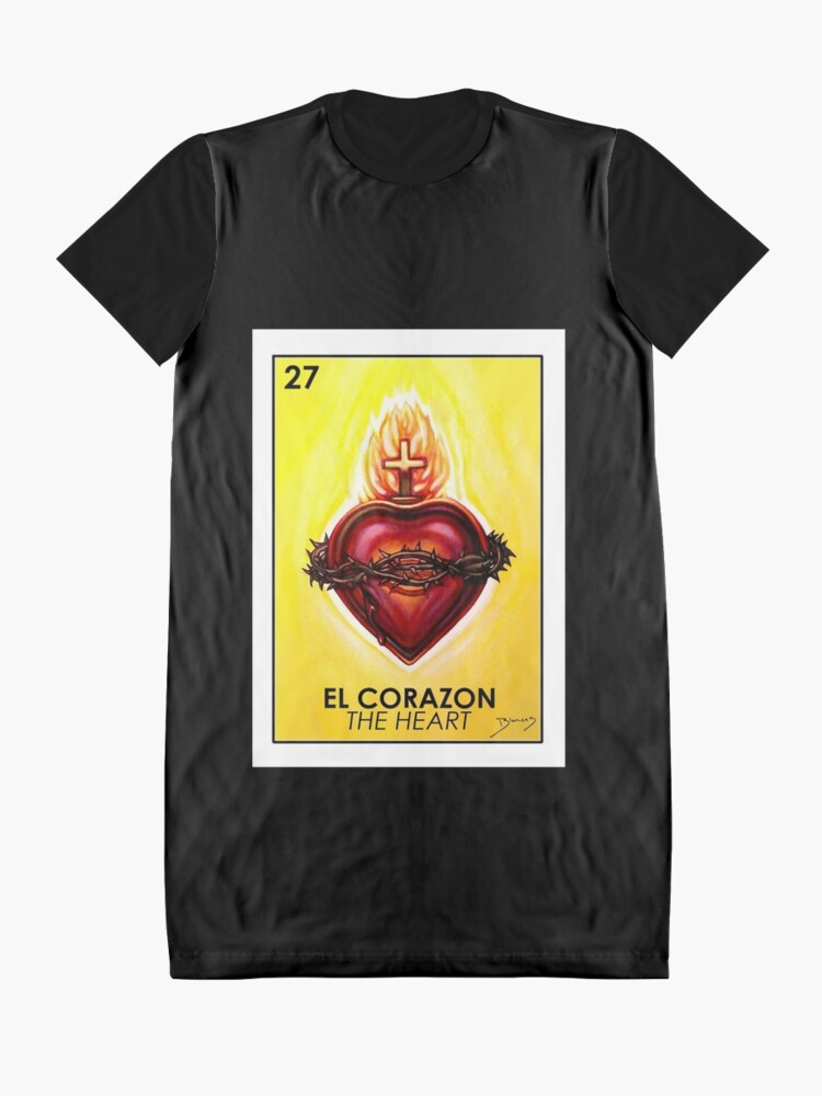 El Corazon Mexican Loteria T-shirt Fitted Shirt Unisex -   Ireland