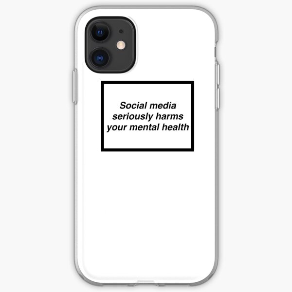 Social Media seriously harms your mental health phone case iPhone Soft Case