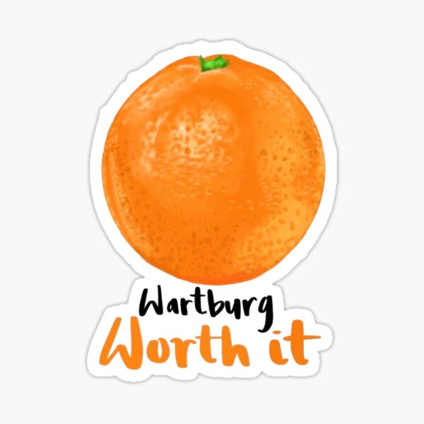 Wartburg lohnt sich orange Sticker