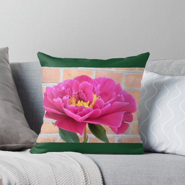 Item preview, Hot Pink Peony Against Brick designed and sold by Kathleen Brant.
