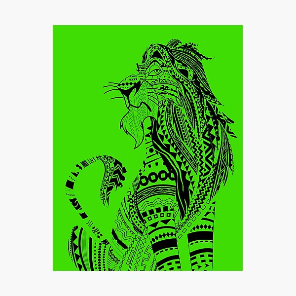 Scar Lion Photographic Print